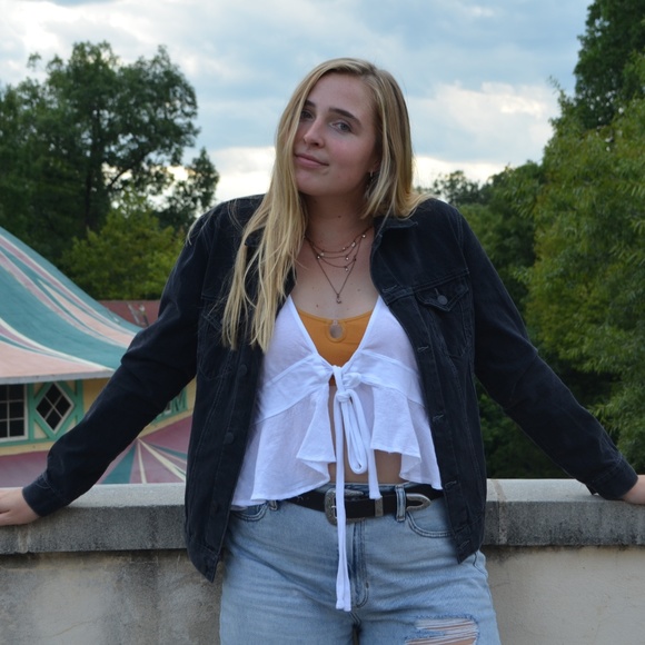 Hand Painted Lady Boss Jean Jacket - Picture 4 of 4